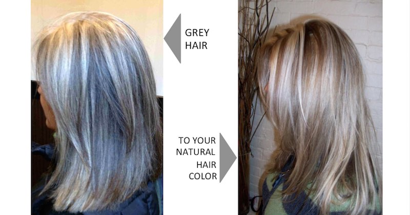 5. Blue Hair Rinse for Grey Hair: Before and After Results - wide 1