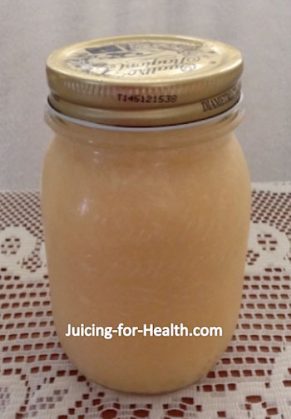 lemon juice in jar