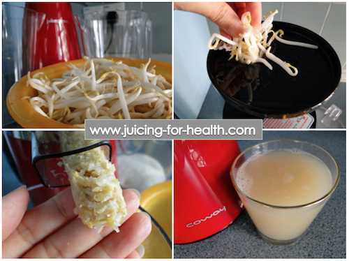 juicing bean sprouts