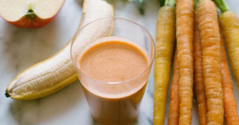 carrot and banana juice