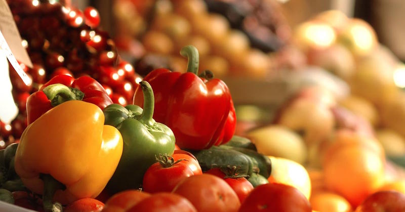 shopping at the local farmer's market