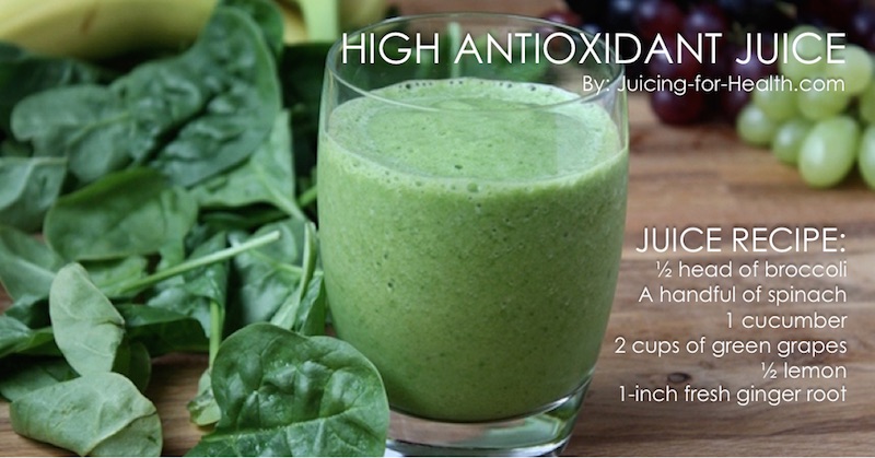 Juice recipes high in antioxidants