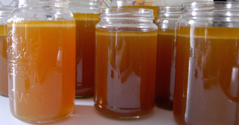 bone broth in jars