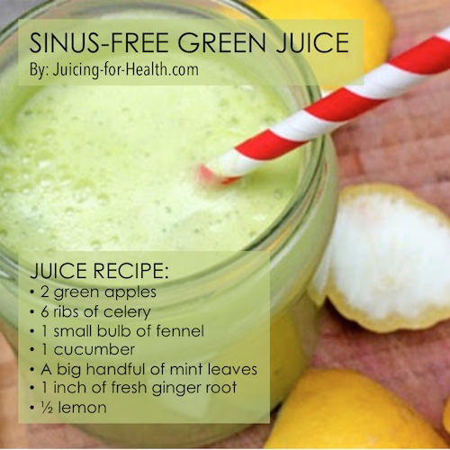 juices to reduce stuffy nose, sinus