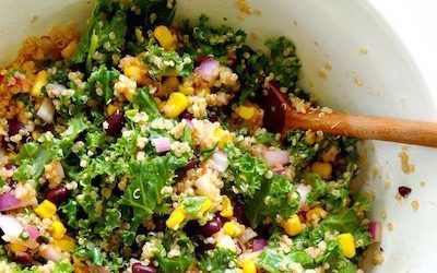 Fat-Burning Kale-Quinoa-Black Bean Salad With Spicy Dressing