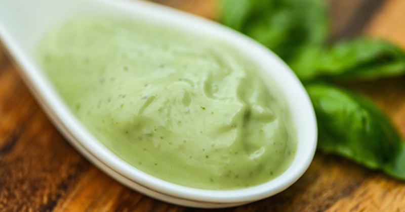 healthy mayonnaise recipes - basil and parmesan