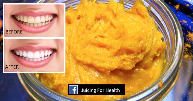 homemade toothpaste with turmeric