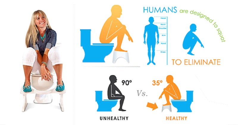 Benefits of squat-pooping