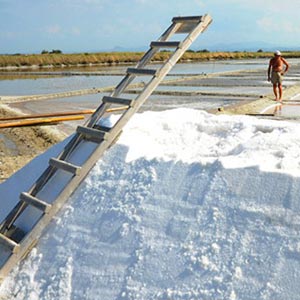 Camillone sea salt drying in Italy