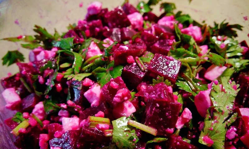 beetroot-feta cheese salad