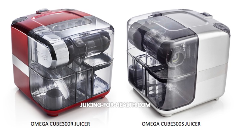 Omega CUBE300 Juicer - Red and Silver