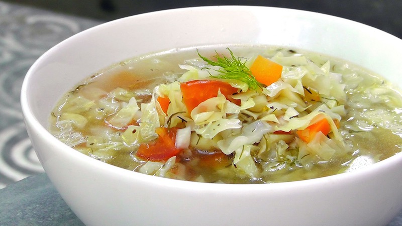 how many calories in cabbage soup diet recipe