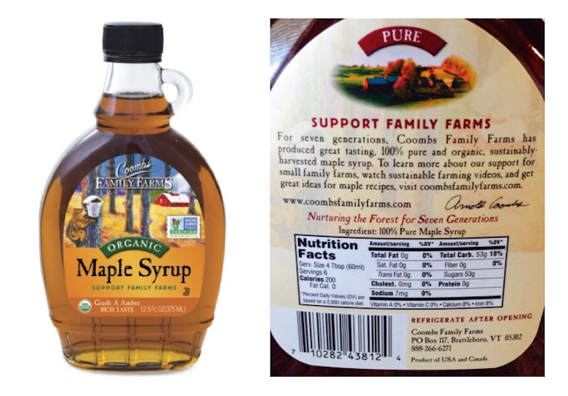 Coombs real maple syrup