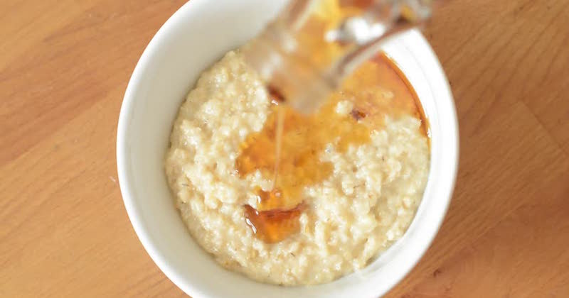 maple syrup on oatmeal